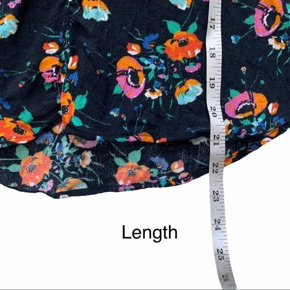 Zara Trafaluc Floral Ruched Sleeve Baby Doll Top Size Extra Small - Picture 12 of 15